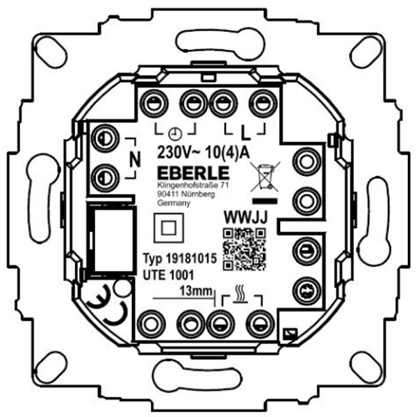 中村貿易-德國EBERLE數(shù)控恒溫器UTE 1001-RAL1013-G-50