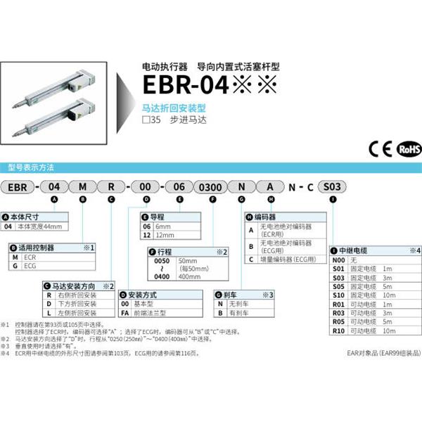 CKD喜開理電動執(zhí)行器導向內(nèi)置式活塞桿型EBR-04MR-00-060050NAN